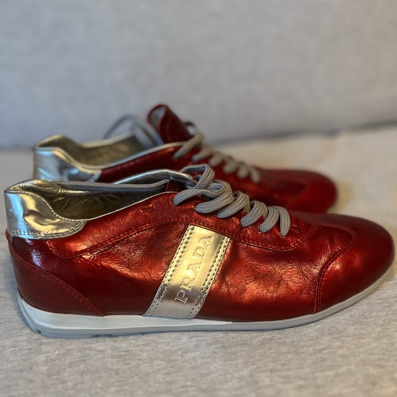 Prada sneakers size 36-Brand new Red and silver - Picture 1 of 6